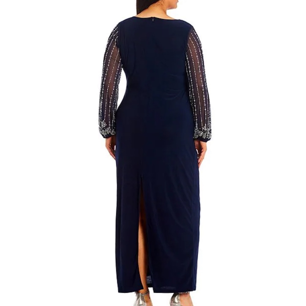 Marina Women’s Long Beaded Sleeve Dress